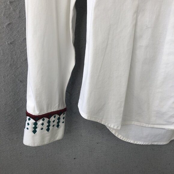 Roja Shirt Womens Large White Western Embroidered Snap Front Long Sleeve Cowgirl - Picture 13 of 16